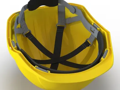 Safety Helmet Yellow 3D model