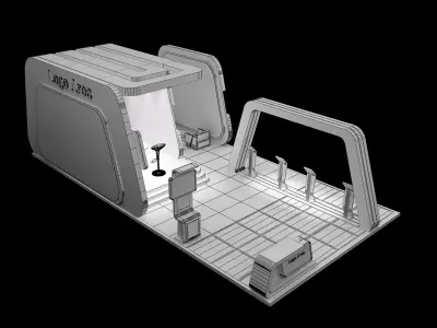Booth Exhibition Stand a119a 3D model