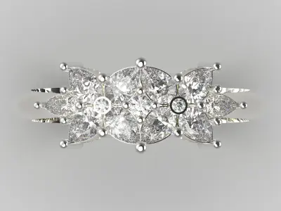 luxury bride wedding ring jr00138 3D print model