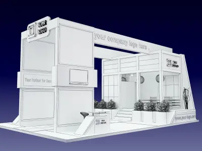  Booth Exhibition Stand a505  3D model