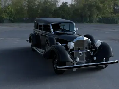 Mercedes 770k Grosser Staff Car HDRI 3D model