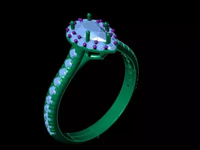 SELIN woman ring 3D print model