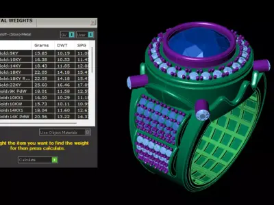 luxury mens ring 3D print model