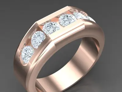 Luxury Men Rings Designs 4MR038 3D print model