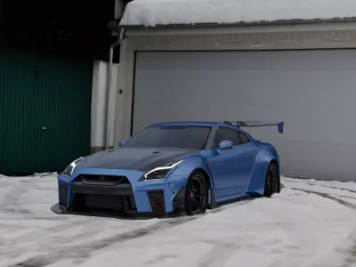 GTR-R35 Low-poly 3D model