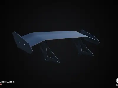 WINGS - Spoilers Collection - All Formats Low-poly 3D model