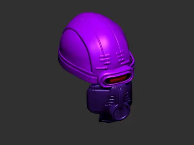 helmet high poly sculpt 3d printable  3D model 38