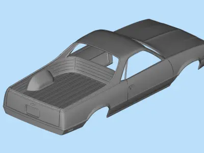 STL printable Chevy El Camino Fifth generation 3D print model