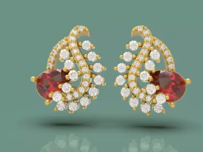 Women Tops Earring - 0023 3D print model