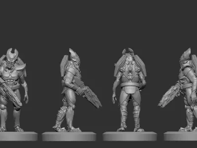 Alien Warrior A Free 3D print model