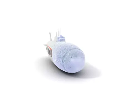 Futuristic Submarine model pack Low-poly 3D model