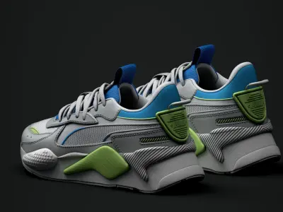 Puma Shoes Low-poly 3D model