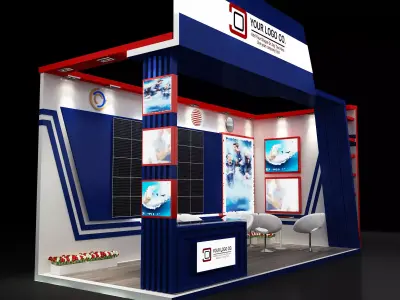  Booth Exhibition Stand a620c 3D model