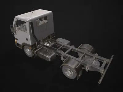 Light Truck Chassis Low-poly 3D model