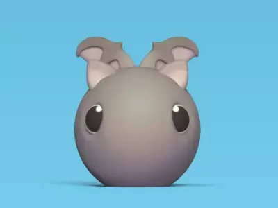 Little Round Bat 3D print model