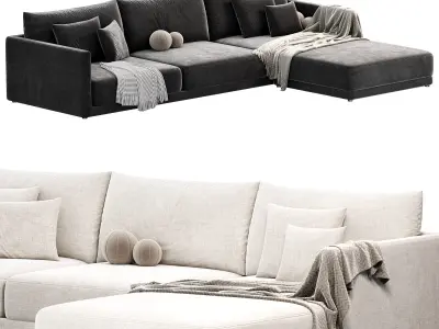 Bristol with Ottoman Sofa 3D model