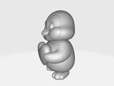 Cute Penguin Holding Heart Valentines Figurine 3D print model