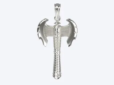 Amulet double-sided Ax of Perun 3D print model