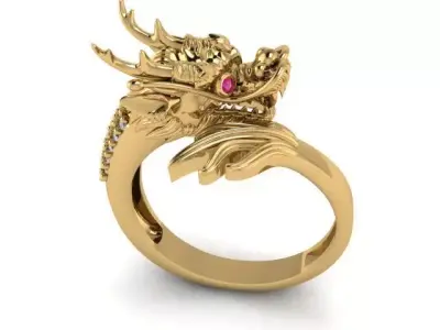 dragon rings 3D print model