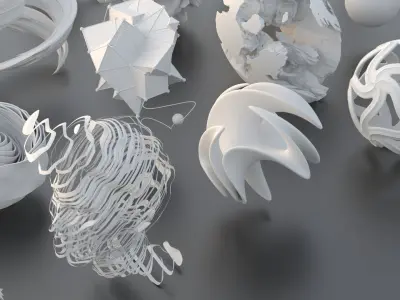 Abstract Geometric Shape Design Collection Kitbash Pack 3D model