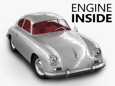 Porsche 356A 1600 Coupe 3D model