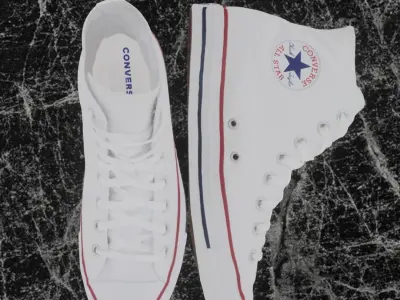 CONVERSE 3D SHOES - WHITE Low-poly 3D model