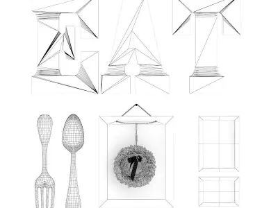 Kitchen Wall Decoration 3D model