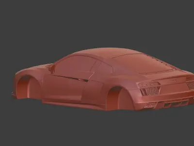 2019 Audi R8 Low-poly 3D model
