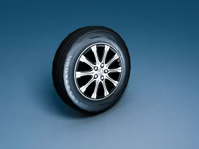 low poly tyre tire Low-poly 3D model
