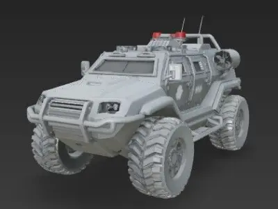 3D Printable Police Tactical Vehicle 3D print model