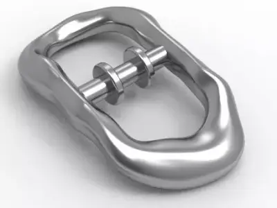 Organic Buckle Elegant Accessory for Luxury Footwear 3D print model