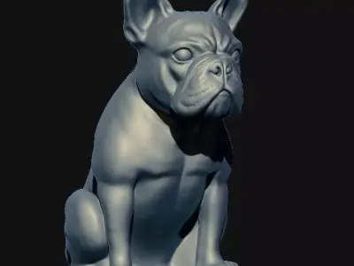 French Bulldog Sculpture 3D model
