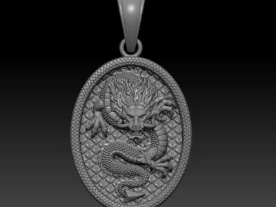 Pendant Dragon 3D print model