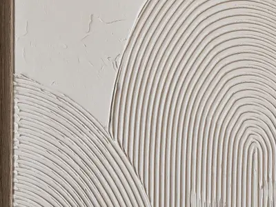 Abstract Arch Plaster Wall Art C01 Low-poly 3D model