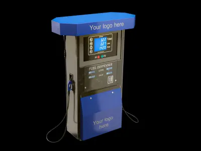 Fuel Dispenser Low-poly 3D model