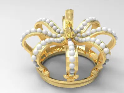Ornate Royal Crown 3D Model 3D print model