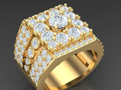 Luxury Men Rings Designs 4MR066 3D print model