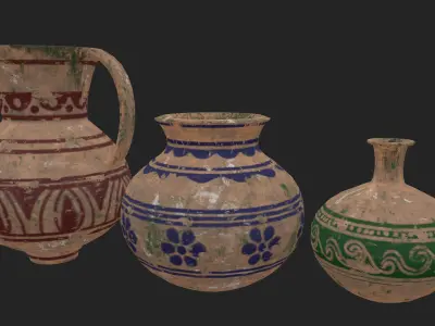 Old Pottery PBR Low-poly 3D model