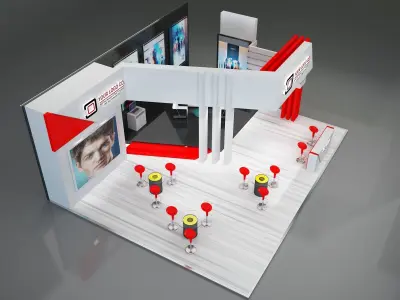 Booth Exhibition Stand a173  3D model