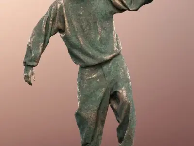 Tyler 11773-02 - Male Skater Statue Low-poly 3D model