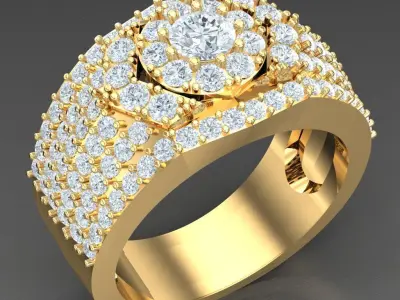 Luxury Men Rings Designs 4MR013 3D print model