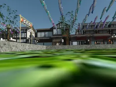 Chinatown with simple design 3D print model