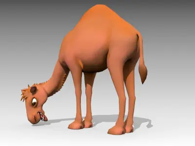 Camel Toon Low-poly 3D model