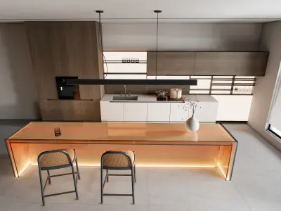 Kitchen Modern interior 80 3D model