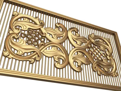 Lattice Carved Panel for CNC Low-poly 3D model