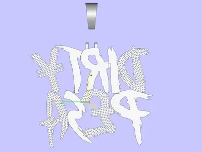 Iced Out Hip Hop dirty pesa Luxury Silver Pendant Flexing Money 3D print model