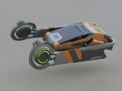 sci-fi vehicle 3D model