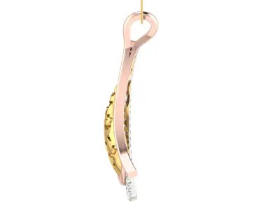 Solitaire Women Pendant 3dm STL OBJ FBX Renders Details 3D print model 23