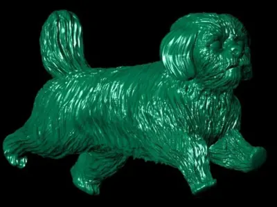 Running Dog 3D Printable Model 3D print model