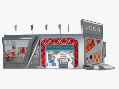 Booth Exhibition Stand a469b 3D model